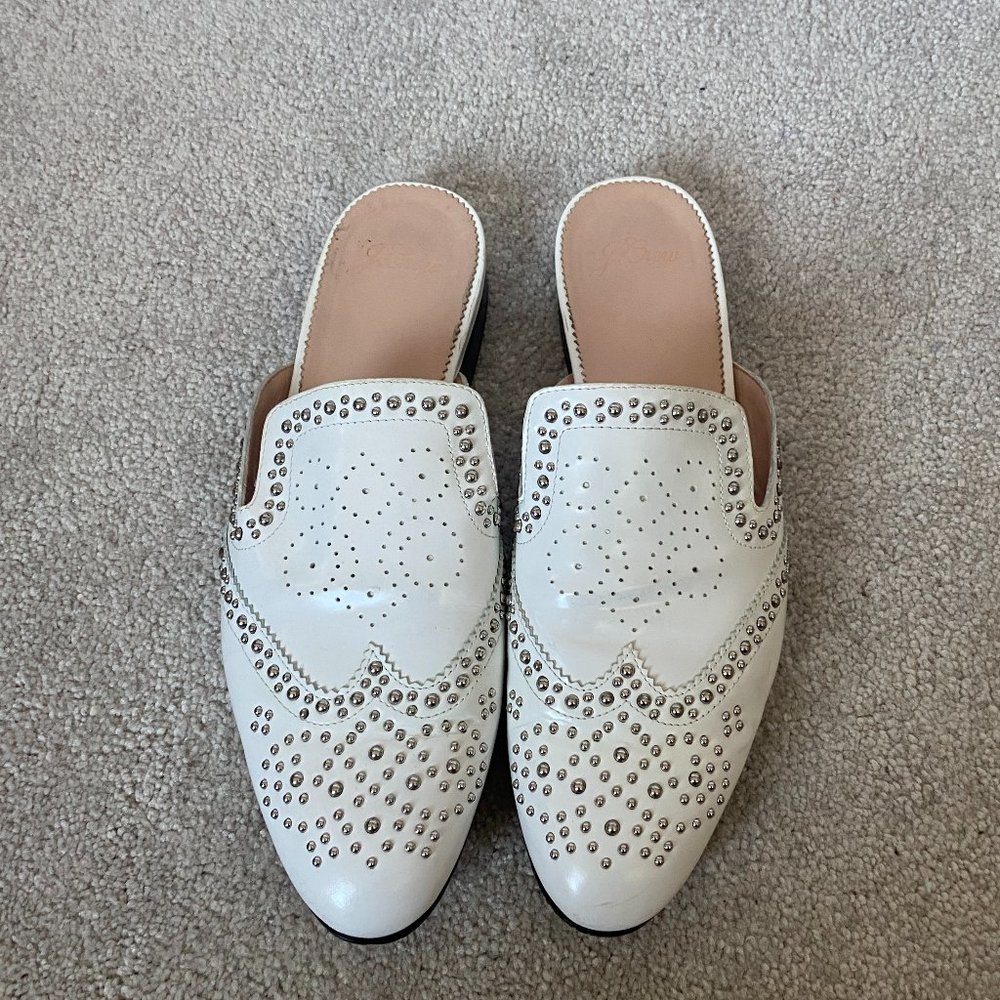 J.Crew Studded Academy Penny Loafer Mules